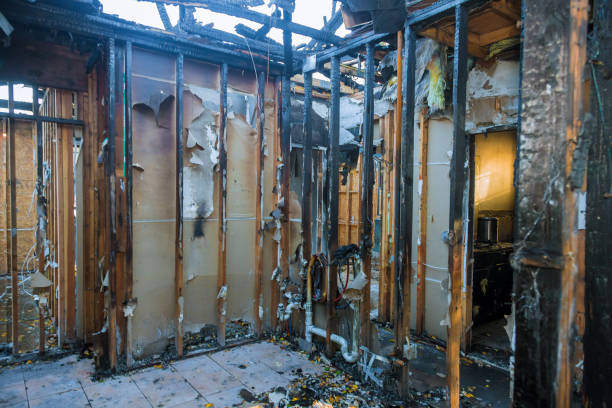 Professional Fire Damage Removal technician working in Cleveland, OK
